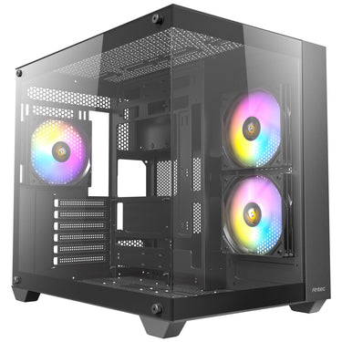 Antec cx800 argb midi tower behuizing (zwart | 2x usb-a | tempered glass)