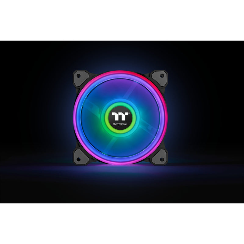 Load image into Gallery viewer, Thermaltake riing quad 14 rgb radiator fan tt premium edition single fan pack case fan (zwart, 140 x 140 x 25 mm)
