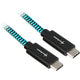 Sharkoon usb 3.2 kabel, usb-c > usb-c (zwart lichtblauw, 0,5 meter)