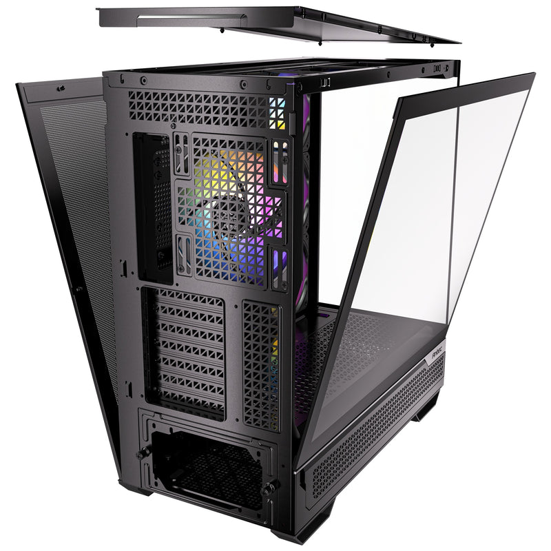 Afbeelding laden in galerijviewer, Antec c7 argb midi tower behuizing (zwart | 2x usb-a | 1x usb-c | tempered glass)
