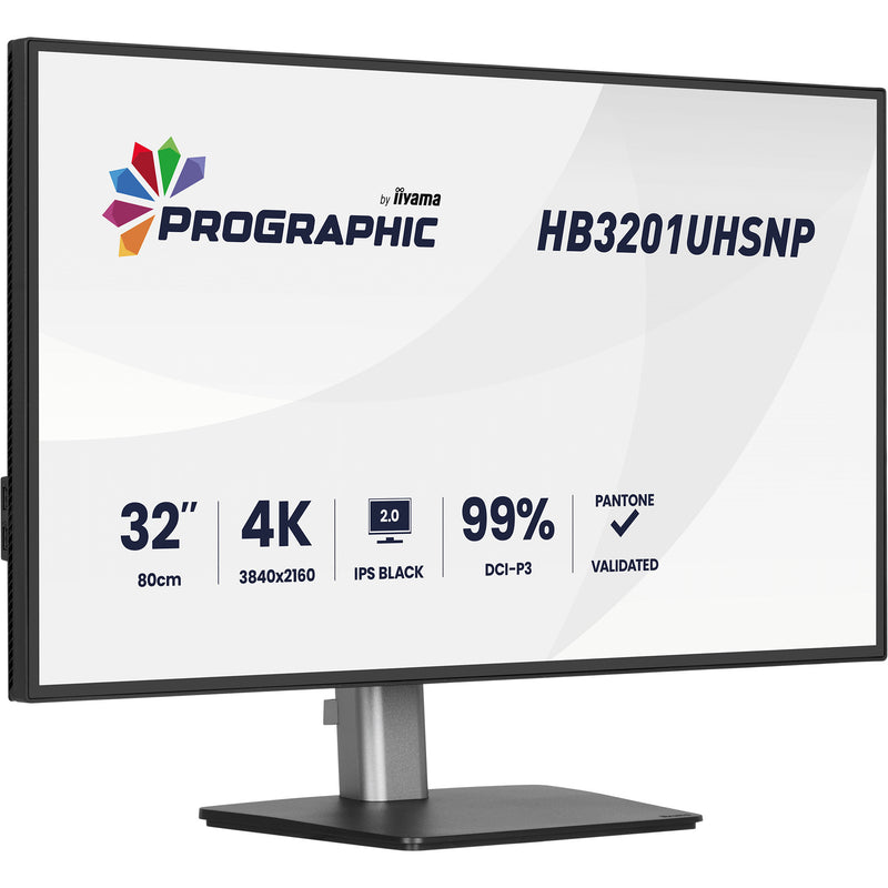 Load image into Gallery viewer, Iiyama prographic hb3201uhsnp-b1 31.5 4k uhd monitor (zwart (mat), hdmi, displayport, usb-c, audio)

