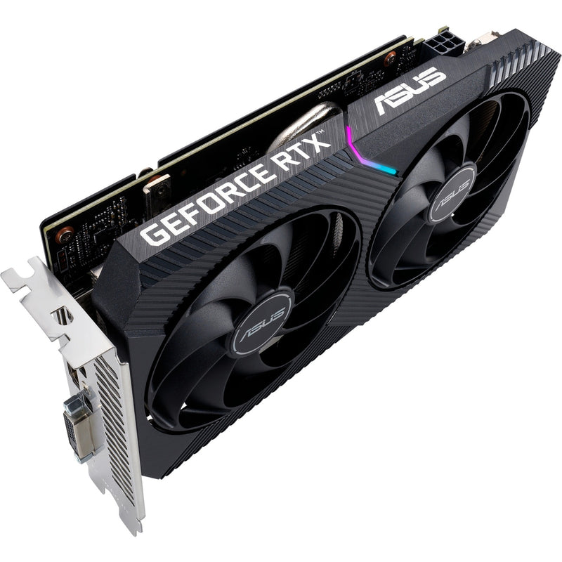 Afbeelding laden in galerijviewer, Asus geforce rtx 3050 dual v2 8gb gddr6 grafische kaart (lite hash rate, 1x displayport, 1x hdmi 2.1, dvi-d)
