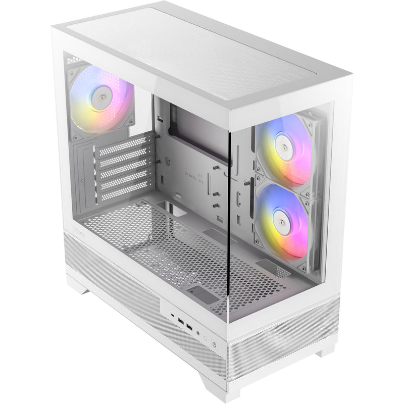 Load image into Gallery viewer, Antec cx500m argb mini tower behuizing (wit | 2x usb-a | 1x usb-c | tempered glass)
