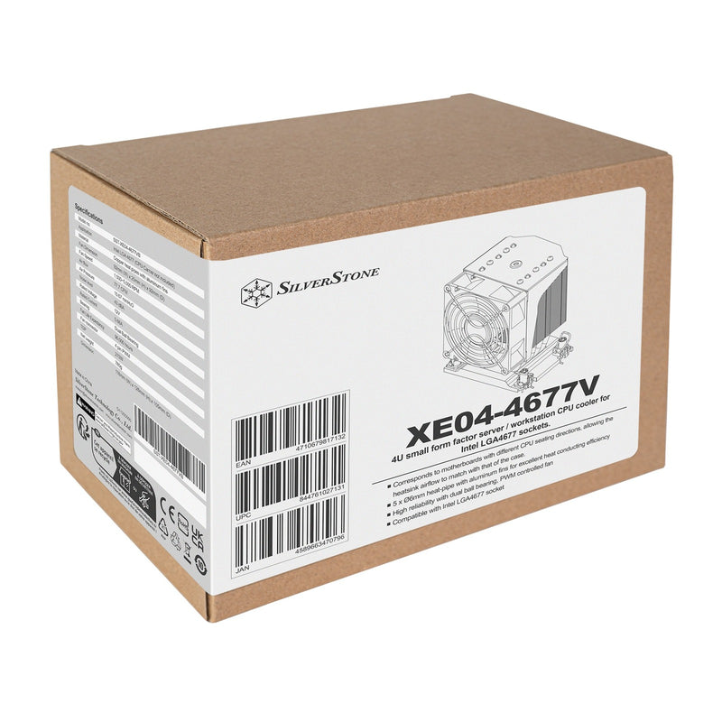 Load image into Gallery viewer, Silverstone sst-xe04-4677vb cpu-koeler (zwart, 4-pins pwm fan-connector)
