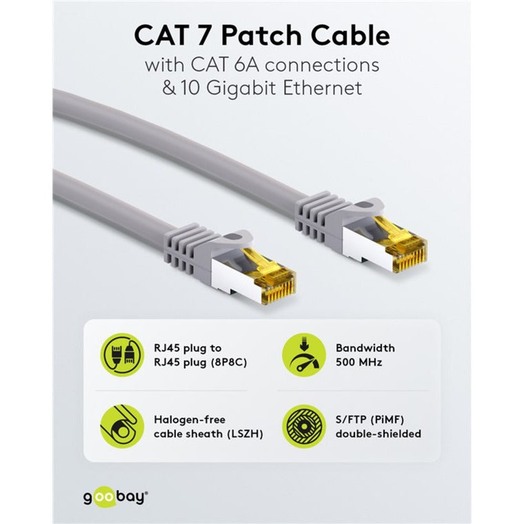 Load image into Gallery viewer, Goobay patchkabel cat 6a s ftp met cat 7 kabel (grijs, 20 m)

