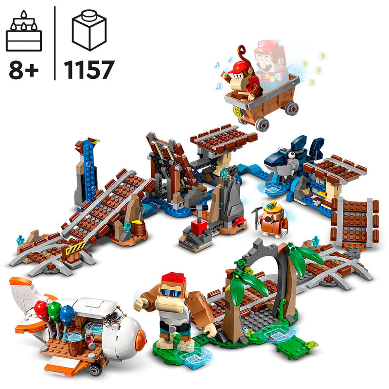 Load image into Gallery viewer, Lego super mario - uitbreidingsset: diddy kongs mijnwagenrit constructiespeelgoed (71425)
