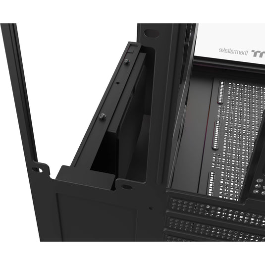 Thermaltake view 380 ws argb midi tower behuizing (zwart houtkleur | 2x usb-a | 1x usb-c | rgb | tempered glass)