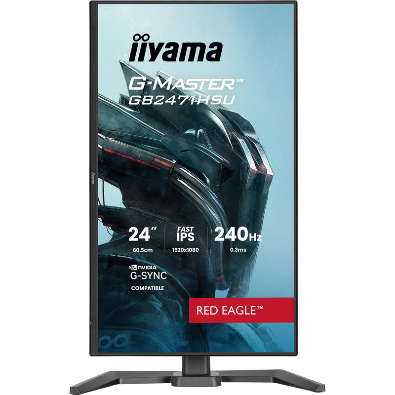 Load image into Gallery viewer, Iiyama g-master red eagle gb2471hsu-b1 23.8 gaming monitor (zwart, 2x hdmi, displayport, usb-a, usb-c, 240 hz)
