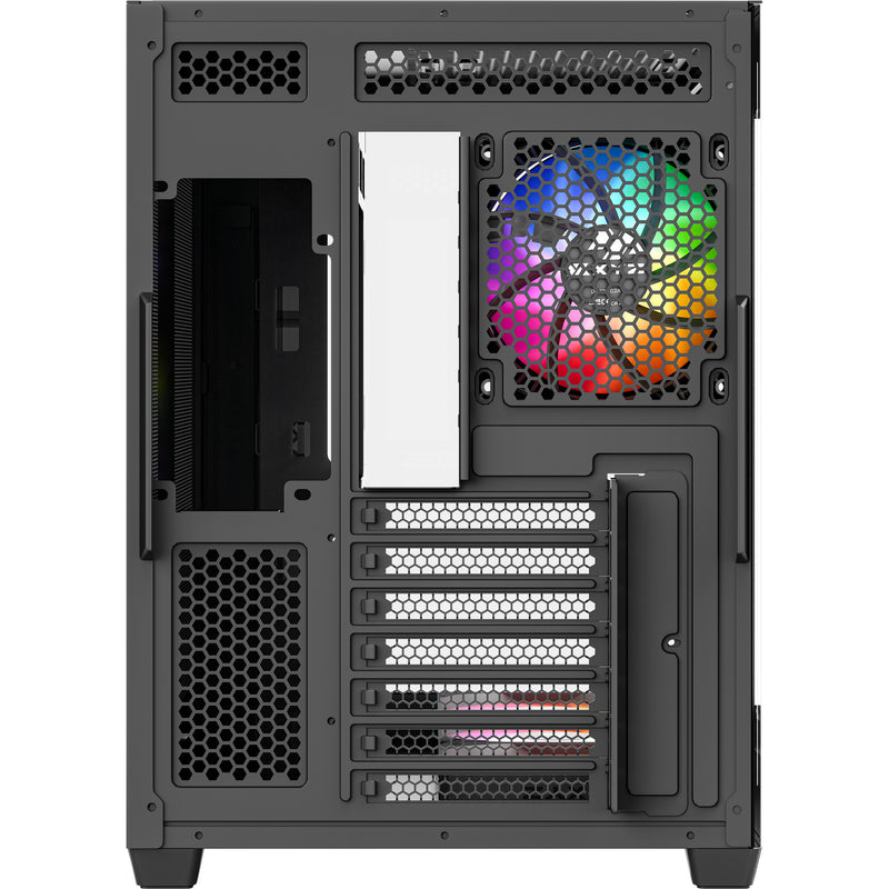 Cargue la imagen en el visor de la galería, Xyz pc gear tesseract x midi tower behuizing (zwart | 2x usb-a | 1x usb-c | tempered glass)
