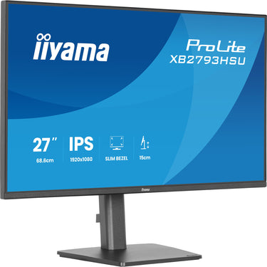 Iiyama prolite xb2793hsu-b1 27 monitor (zwart (mat), hdmi, displayport, 2x usb-a, usb-b)