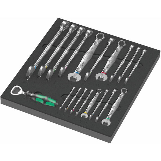 Wera 9700 tool rebel werkplaatswagen 1, 94-delig gereedschapswagen (zwart, incl. 4 schuimrubber inzetstukken met gereedschap)