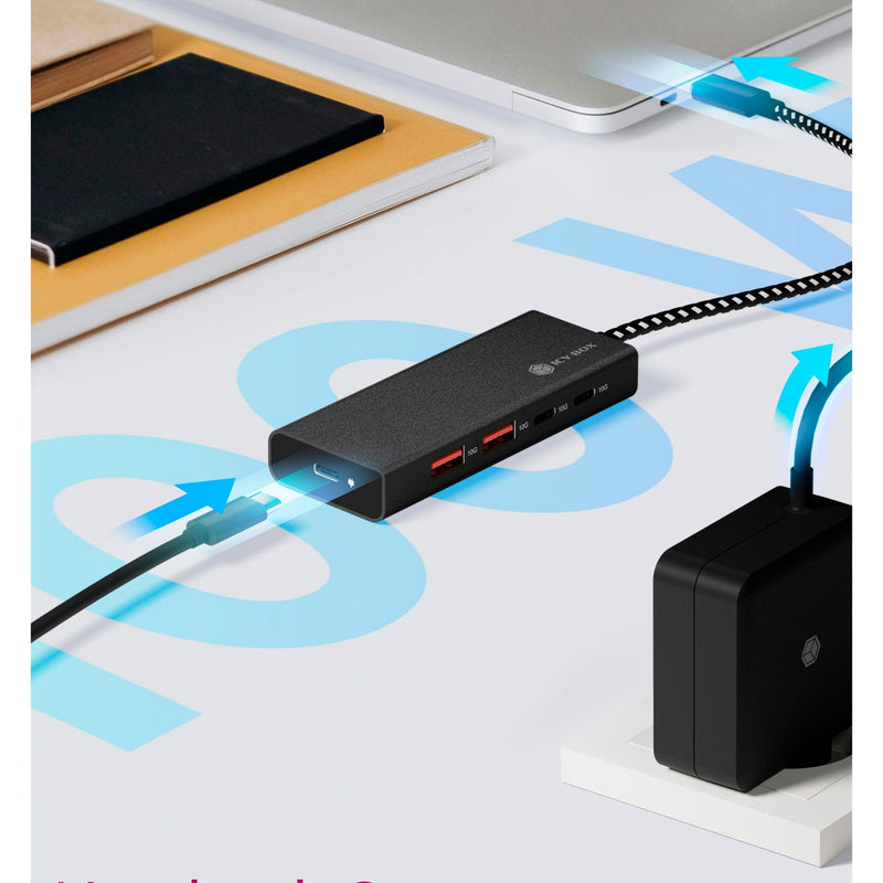 Load image into Gallery viewer, Icy box ib-hub1436-cpd usb-hub (zwart, 2x usb-a, 2x usb-c)
