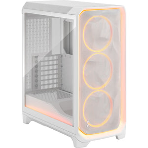 Fractal design meshify 3 ambience pro rgb midi tower behuizing (wit | 2x usb-a | 1x usb-c | rgb | tempered glass)