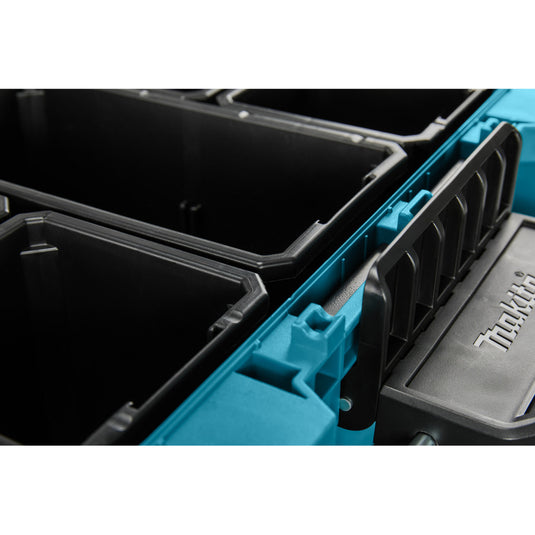 Makita maktrak organizer medium p-91045 gereedschapsbox (blauw zwart)