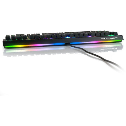 Sharkoon skiller sgk60, gaming toetsenbord (zwart, us lay-out, kailh box white, rgb leds)
