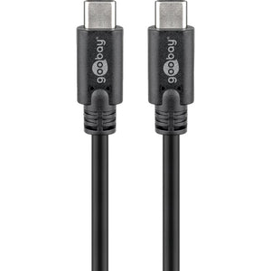 Goobay sync charge super speed usb-c kabel (zwart, 2 meter)
