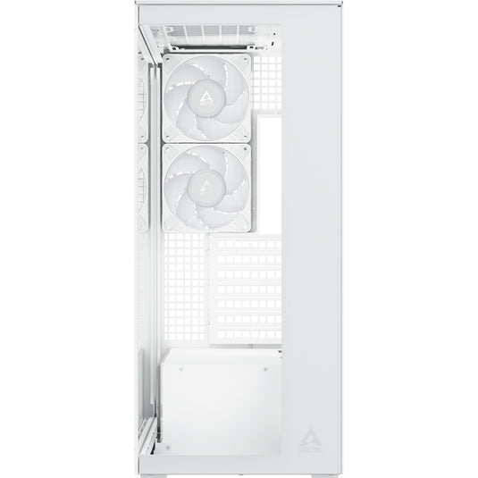Arctic xtender vg midi tower behuizing (wit | 2x usb-a | 1x usb-c | rgb | tempered glass)