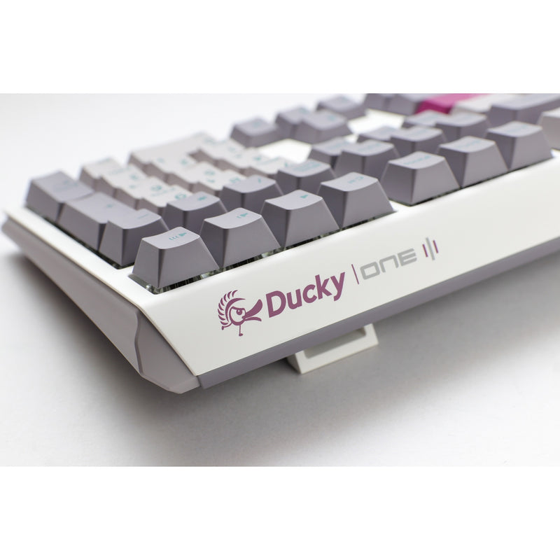 Load image into Gallery viewer, Ducky one 3 mist grey, toetsenbord (lichtgrijs, us lay-out, cherry mx red, rgb led, double-shot pbt, hot-swappable, quack mechanics)
