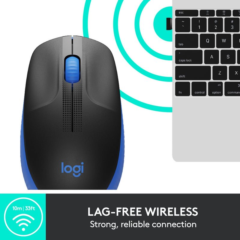 ギャラリービューアに画像をロードする, Logitech m190 full-size wireless mouse (blauw, 1000 dpi)
