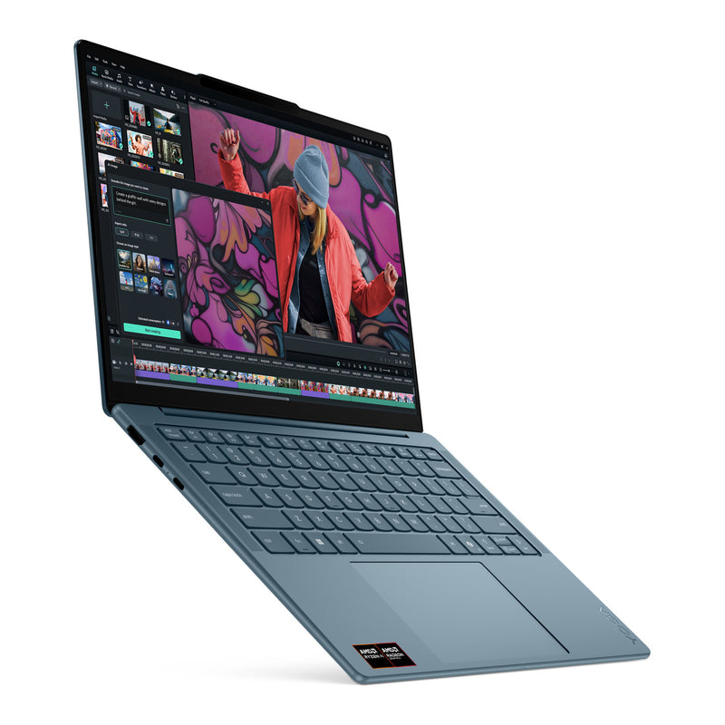 Load image into Gallery viewer, Lenovo yoga slim 7 14akp10 (83jy0083mh) 14 copilot+ laptop (blauwgroen | ryzen ai 7 350 | radeon 860m | 16 gb | 512 gb ssd)
