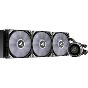 Sharkoon s90 rgb waterkoeling (zwart, 4-pins pwm fan-connector)