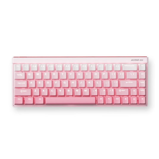 Mchose ace 68 air hall effect magnetic switch gaming keyboard (wit, us lay-out (qwerty), kailh magnetic god, 65%, rgb, hot swap, pbt keycaps, usb-c, hall effect sensor)