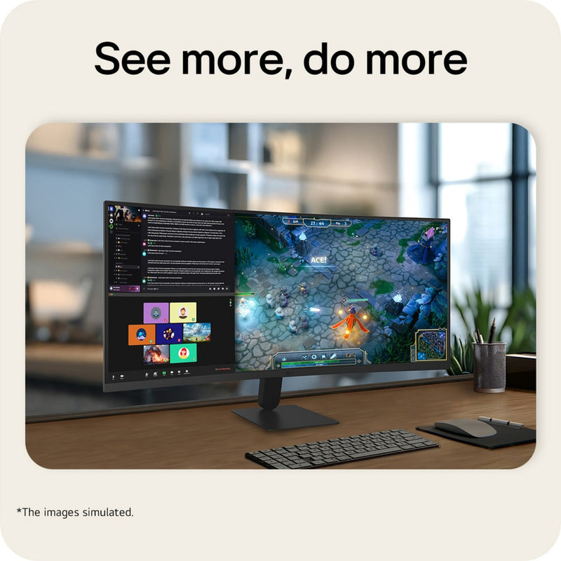 Afbeelding laden in galerijviewer, Lg ultrawide 34u601b-b 34 curved monitor (zwart, hdmi, displayport, amd freesync, 120 hz)
