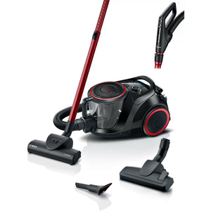 Bosch serie 6 stofzuiger zonder zak bgs41pow1 (zwart rood)