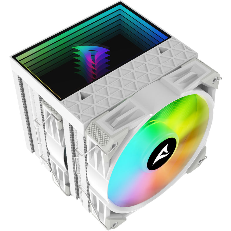 Load image into Gallery viewer, Sharkoon a60 rgb cpu-koeler (wit, 4-pins pwm fan-connector)
