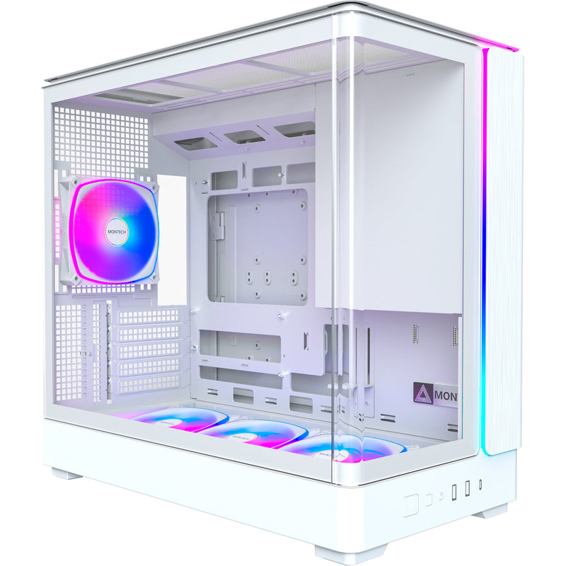 Load image into Gallery viewer, Montech king 15 pro midi tower behuizing (wit | 2x usb-a | 1x usb-c | rgb | window)
