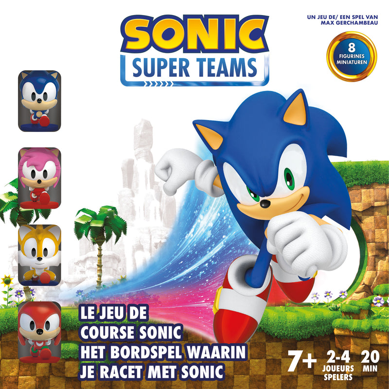 Chargez l'image dans la visionneuse de la galerie, Asmodee sonic super teams bordspel - race met sonic en vrienden - inclusief 8 miniaturen
