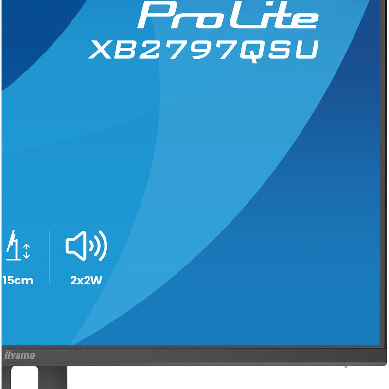 Load image into Gallery viewer, Iiyama prolite xb2797qsu-b1 27 monitor (zwart (mat), hdmi, displayport, usb, audio)

