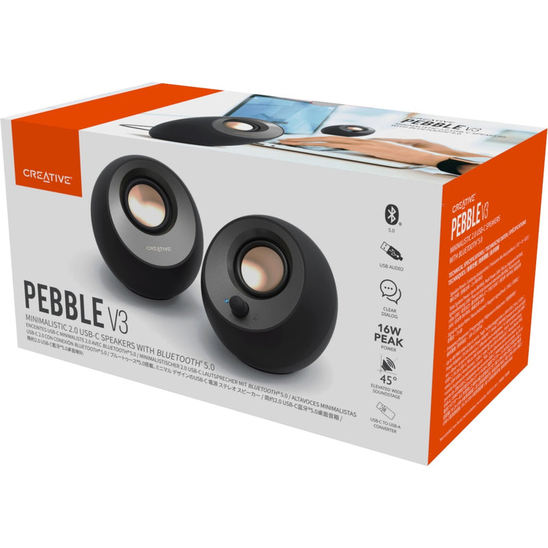 ギャラリービューアに画像をロードする, Creative pebble v3 pc-luidspreker (zwart, bluetooth, usb-c, aux)

