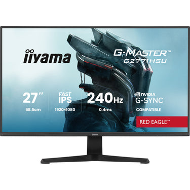 Iiyama g-master red eagle g2771hsu-b1 27 gaming monitor (zwart, 2x hdmi, displayport, usb-a, usb-c, 240 hz)