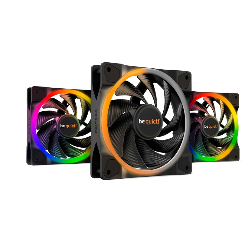 Load image into Gallery viewer, Be quiet! light wings pwm high-speed rgb case fans (zwart, 3 stuks, 120 x 120 x 25 mm)
