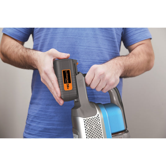Black+decker 36v 4-in-1 steelstofzuiger (lichtblauw grijs)
