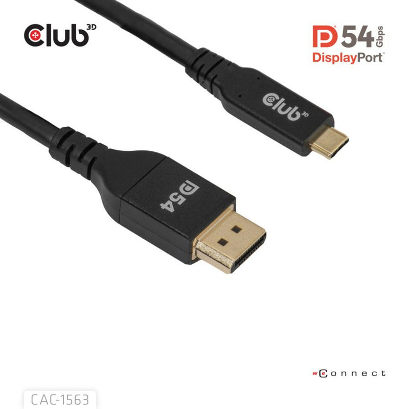 Chargez l'image dans la visionneuse de la galerie, Club 3d usb-c naar displayport 2.1 kabel (zwart, 2 meter)
