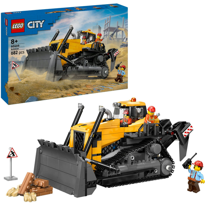 Laden Sie das Bild in Galerie -Viewer, Lego ® city gele bulldozer, bouwplaatsvoertuig - 60466
