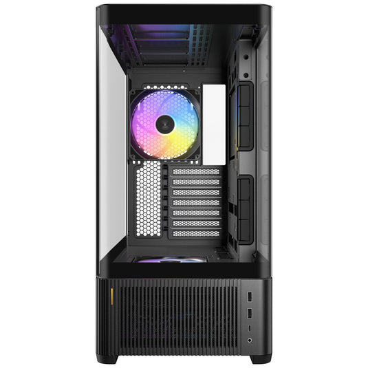 Antec c6 curve argb midi tower behuizing (zwart | 2x usb-a | 1x usb-c | tempered glass)