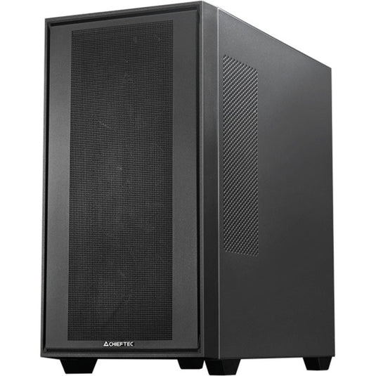 Chieftec night hunter midi tower behuizing (zwart | 2x usb-a | 1x usb-c | tempered glass)