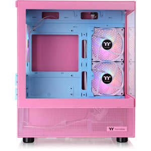 Thermaltake view 170 tg argb mini tower behuizing (roze | 2x usb-a | rgb | tempered glass)