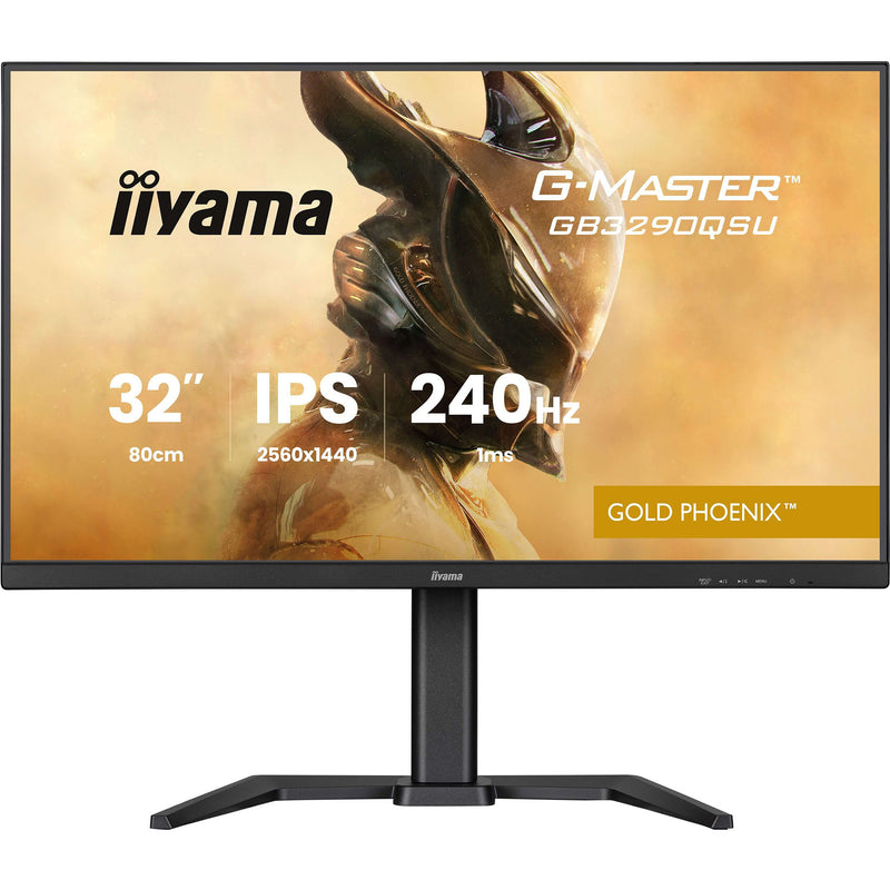 Load image into Gallery viewer, Iiyama g-master gold phoenix gb3290qsu-b1 31.5 gaming monitor (zwart (mat), 2x hdmi, displayport, 2x usb-a, 2x usb-b, 240 hz)
