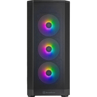 Silverstone fara 514x midi tower behuizing (zwart | 2x usb-a | 1x usb-c | rgb | tempered glass)