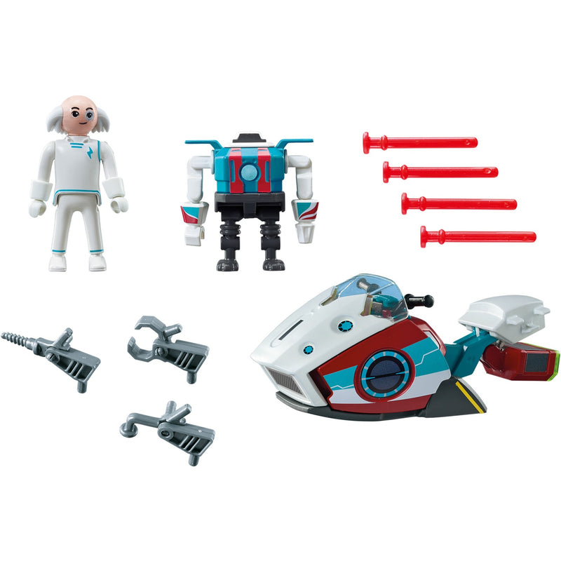 Load image into Gallery viewer, Playmobil super 4 - skyjet met dr. x robot constructiespeelgoed (9003)
