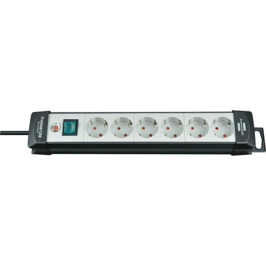 Brennenstuhl premium-line extension socket 6 ways stekkerdoos (zwart, 1951560101)