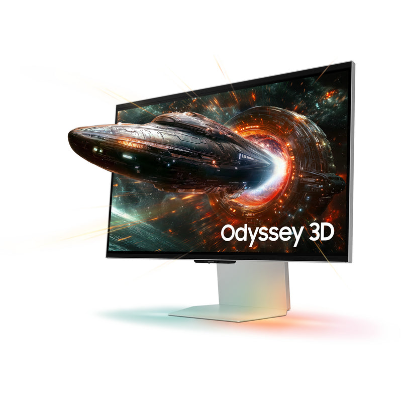 Chargez l'image dans la visionneuse de la galerie, Samsung odyssey 3d g90xf 27 4k uhd gaming monitor (zilver, 2x hdmi, displayport, 2x usb-a, usb-b, 165 hz)
