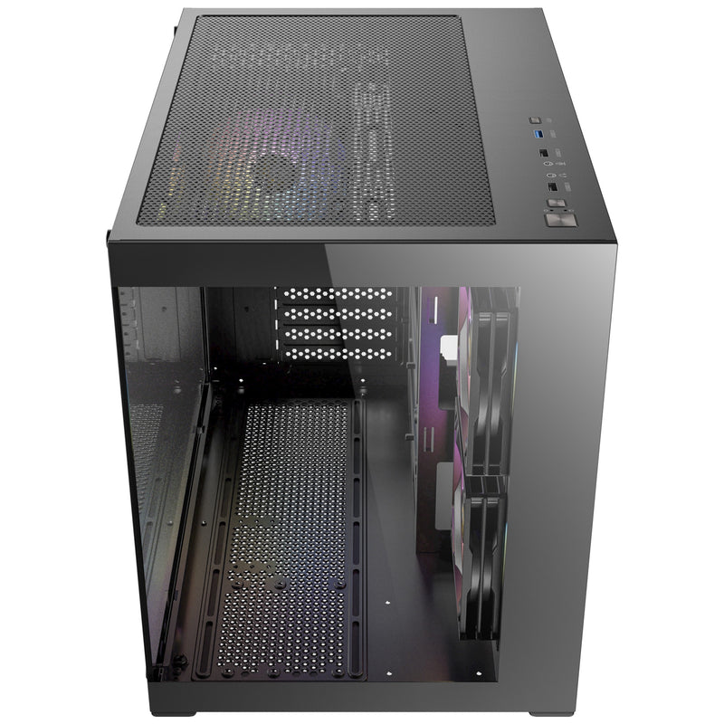 Load image into Gallery viewer, Antec cx600m argb mini tower behuizing (zwart | 3x usb-a | tempered glass)
