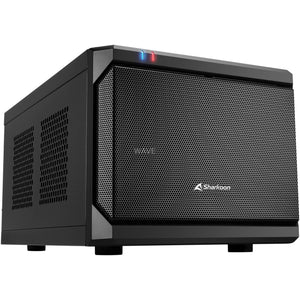 Sharkoon qb one mini tower behuizing (zwart | 4x usb-a)