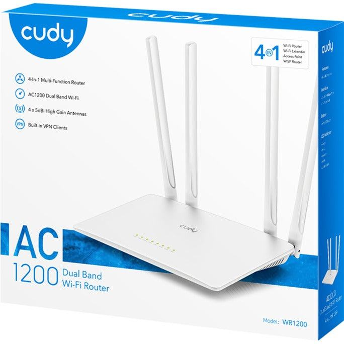 Afbeelding laden in galerijviewer, Cudy ac1200 wi-fi router (wit, app)
