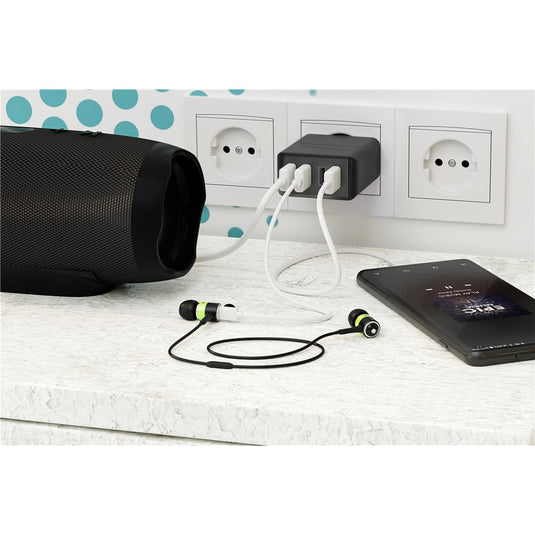 Goobay 4-way usb charger (30 w) (zwart, 4x usb-a)